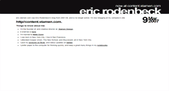 Desktop Screenshot of eric.stamen.com